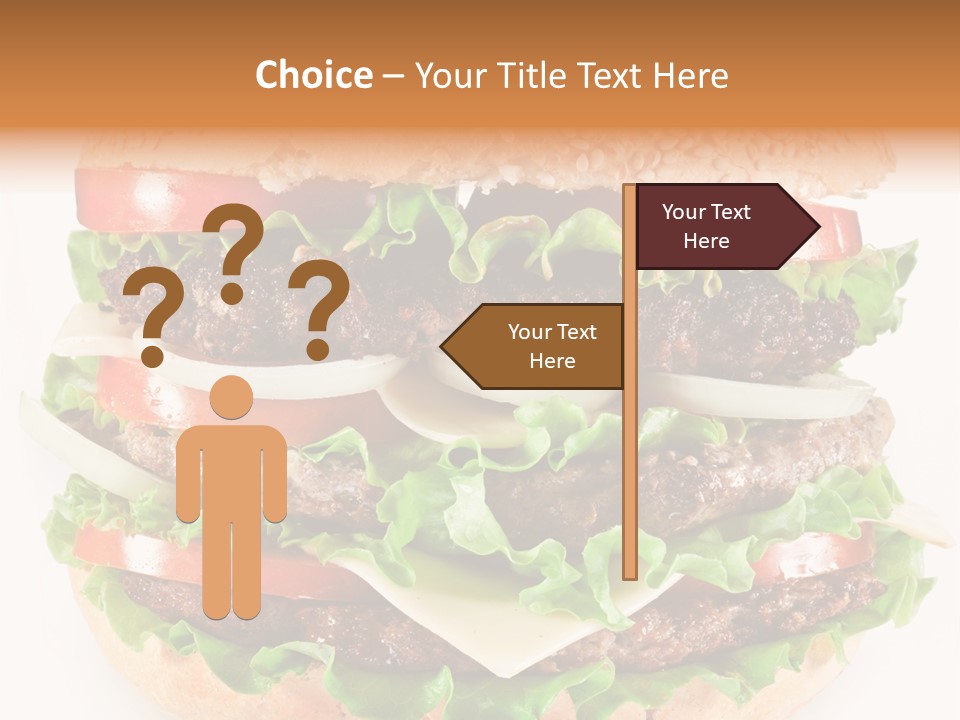 Hamburger Cheeseburger Meal PowerPoint Template