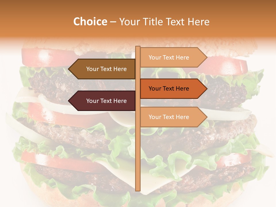 Hamburger Cheeseburger Meal PowerPoint Template