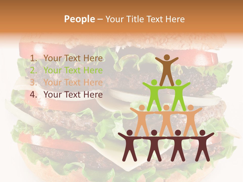 Hamburger Cheeseburger Meal PowerPoint Template