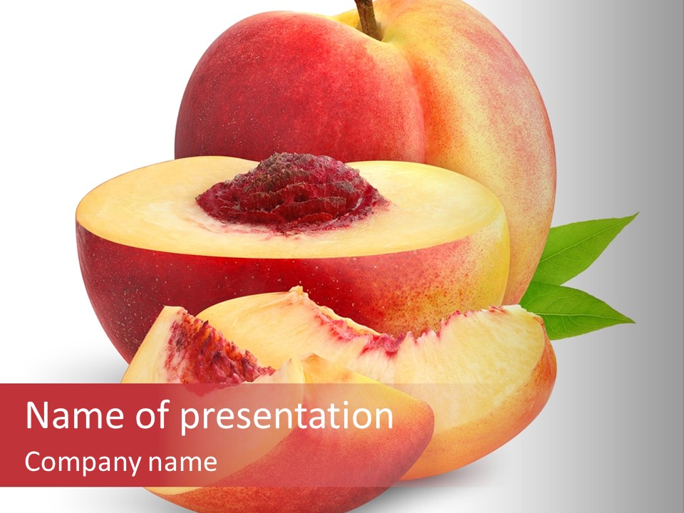 Isolated Peach Sliced PowerPoint Template