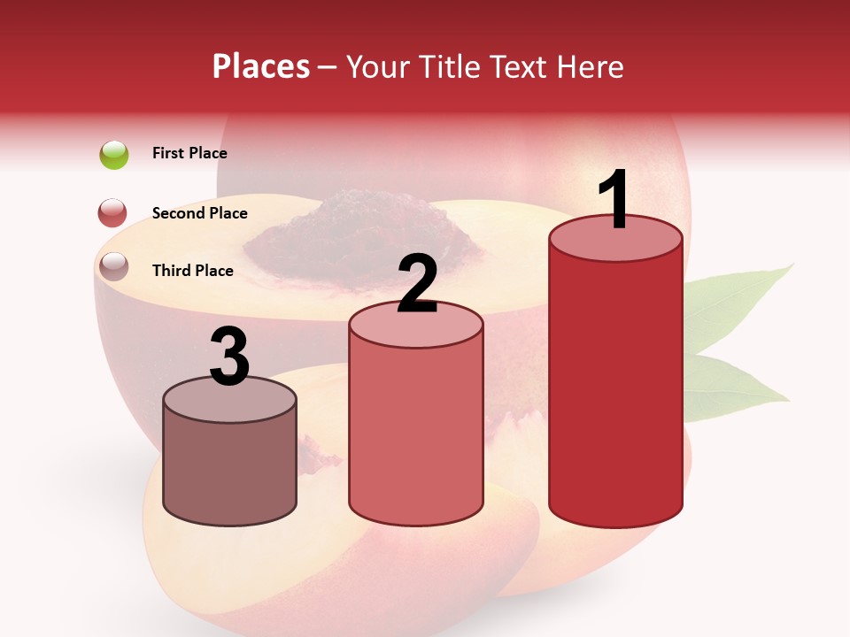 Isolated Peach Sliced PowerPoint Template