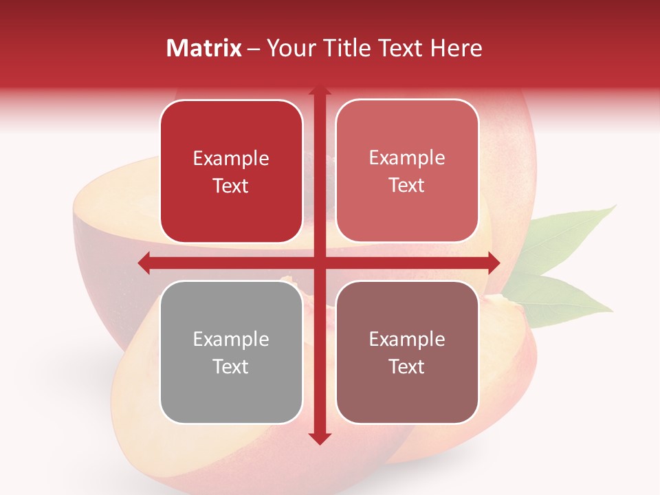 Isolated Peach Sliced PowerPoint Template