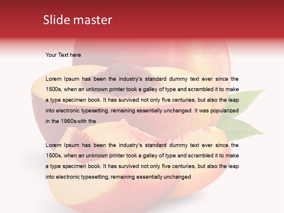 Isolated Peach Sliced PowerPoint Template