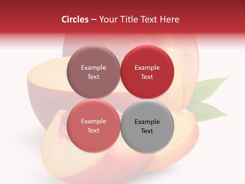 Isolated Peach Sliced PowerPoint Template