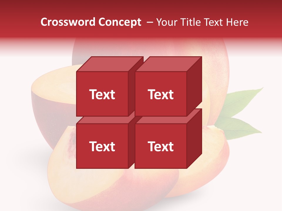 Isolated Peach Sliced PowerPoint Template