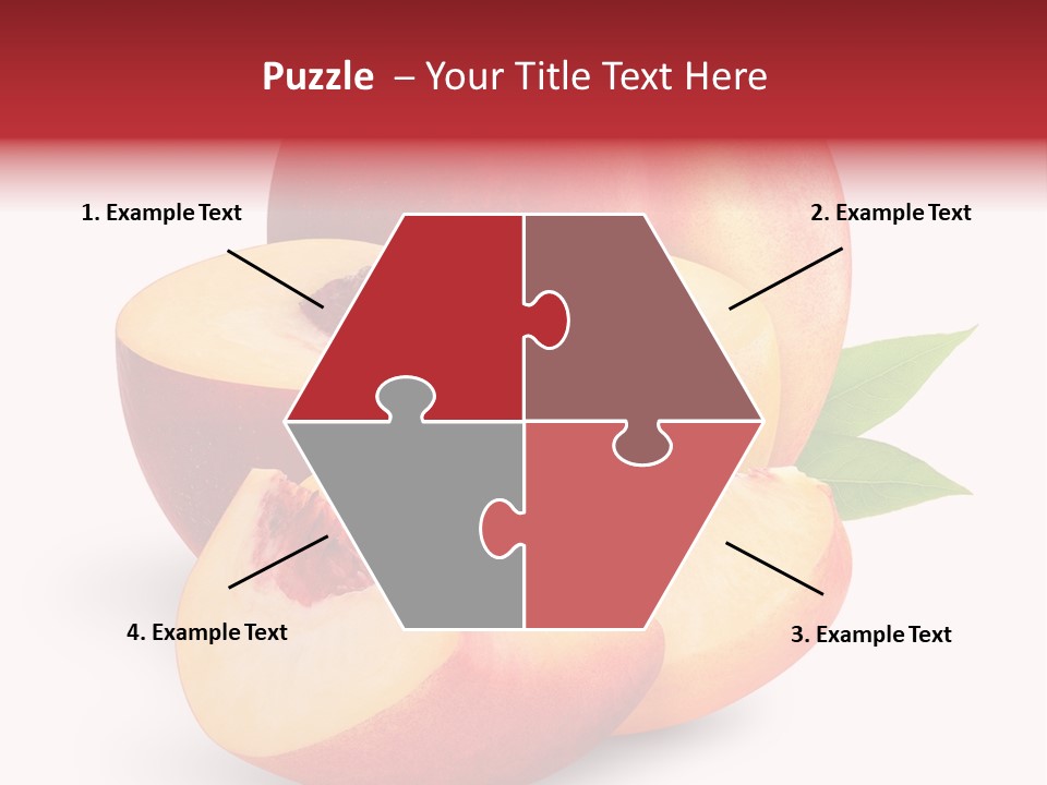 Isolated Peach Sliced PowerPoint Template