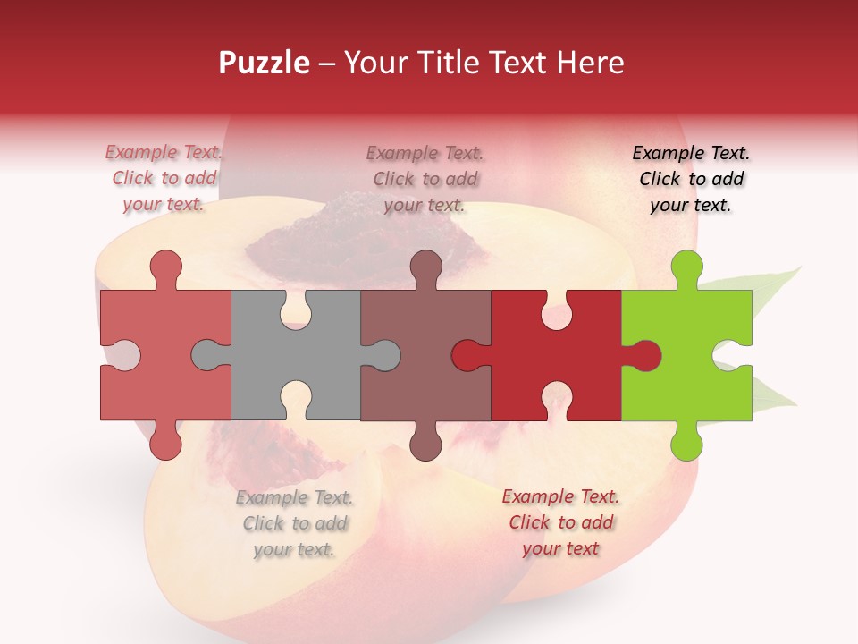 Isolated Peach Sliced PowerPoint Template