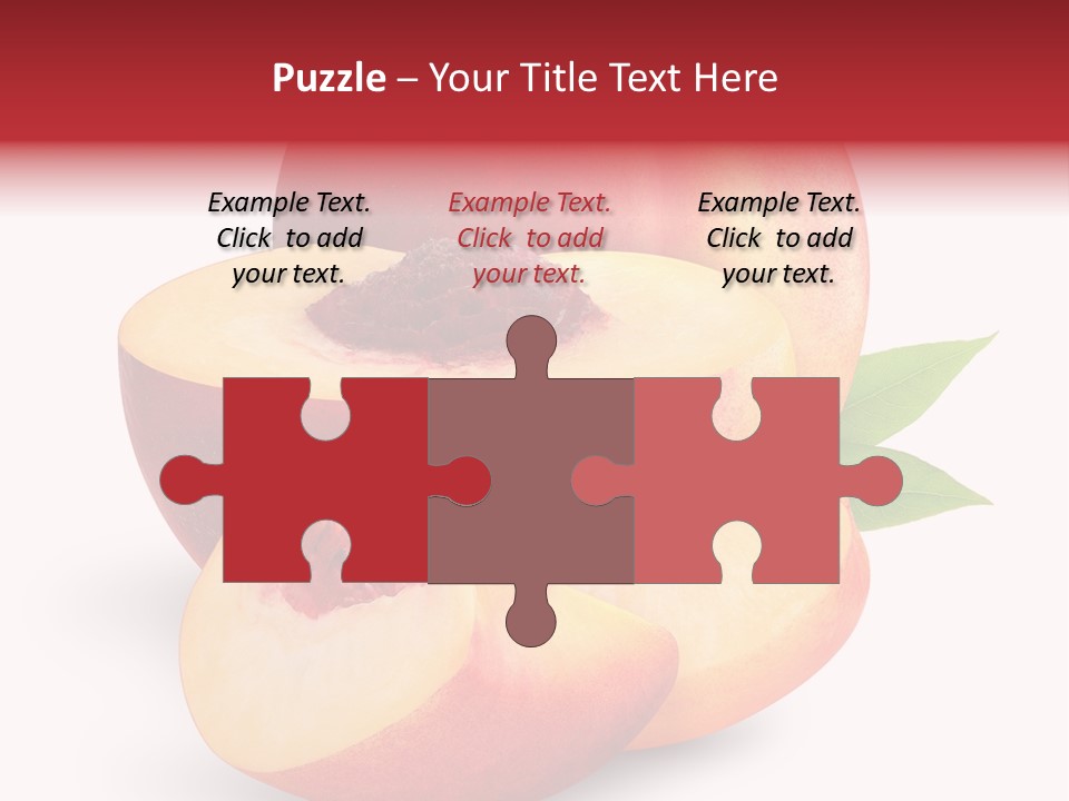 Isolated Peach Sliced PowerPoint Template