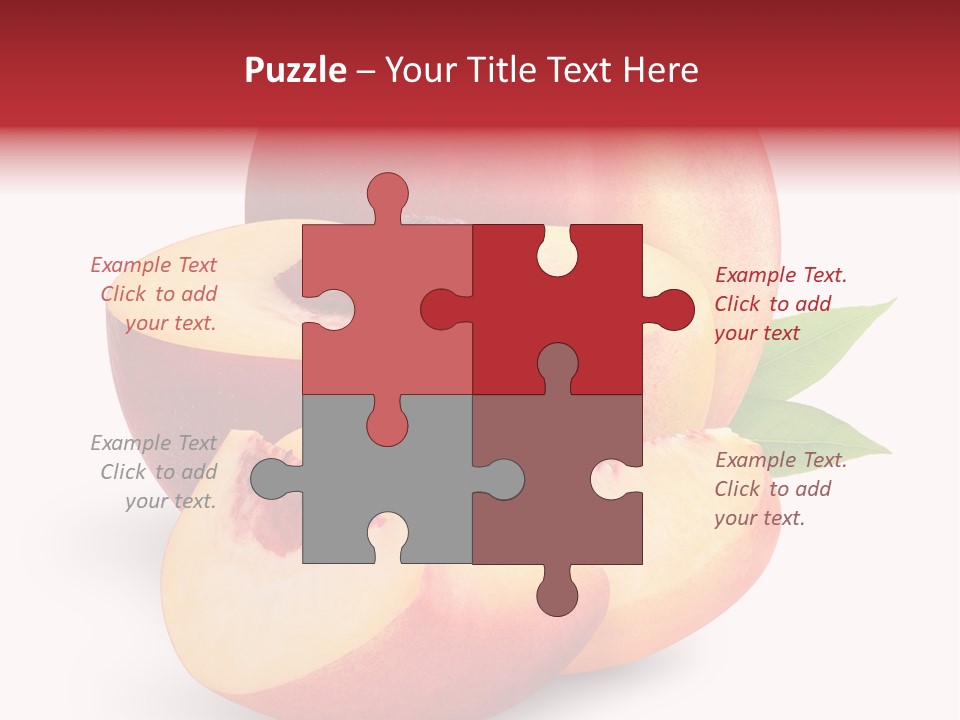 Isolated Peach Sliced PowerPoint Template