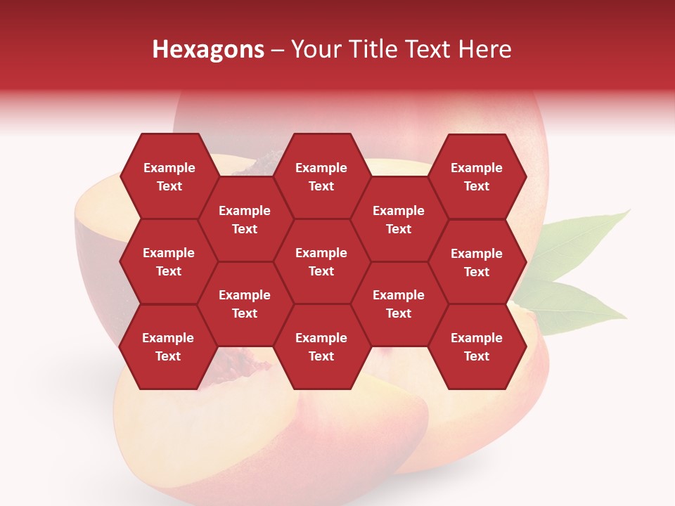 Isolated Peach Sliced PowerPoint Template