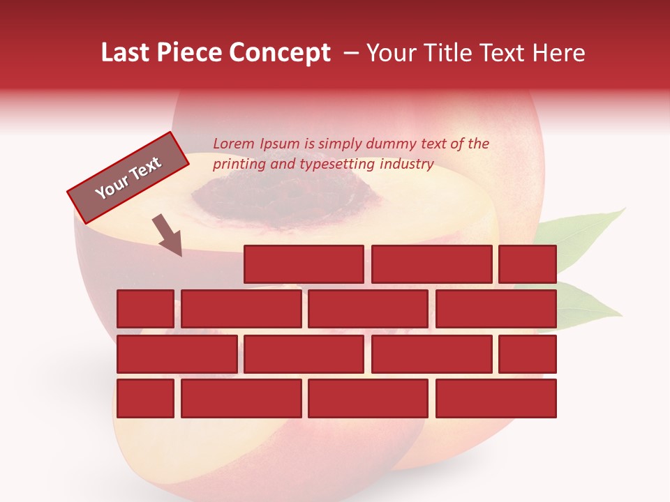 Isolated Peach Sliced PowerPoint Template