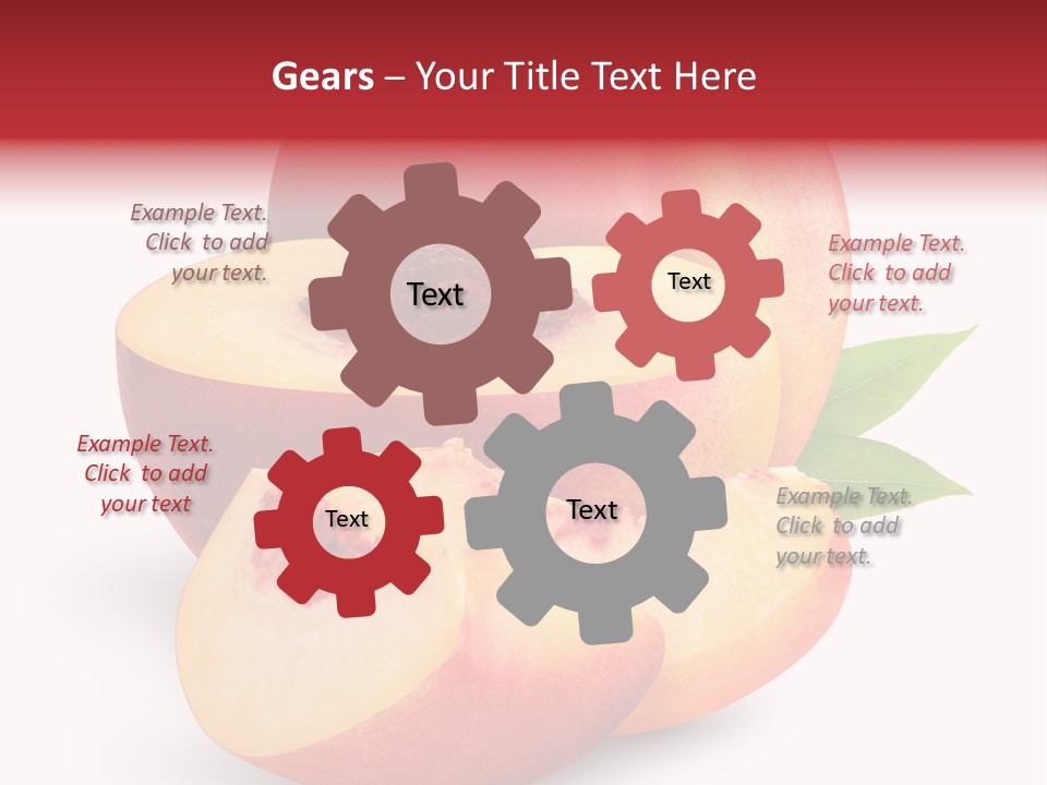 Isolated Peach Sliced PowerPoint Template