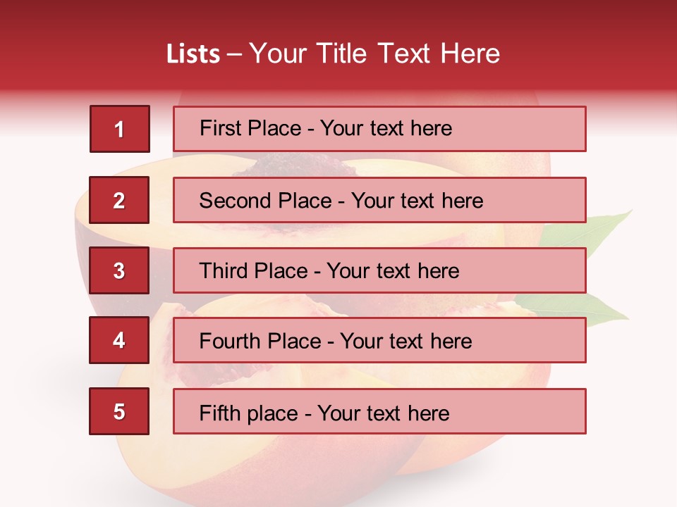 Isolated Peach Sliced PowerPoint Template