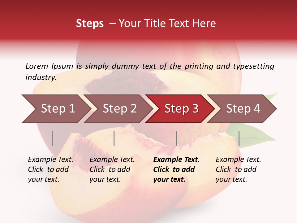 Isolated Peach Sliced PowerPoint Template