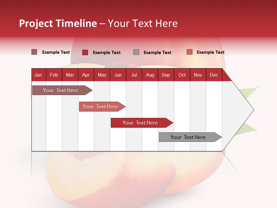 Isolated Peach Sliced PowerPoint Template