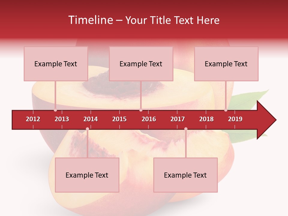 Isolated Peach Sliced PowerPoint Template