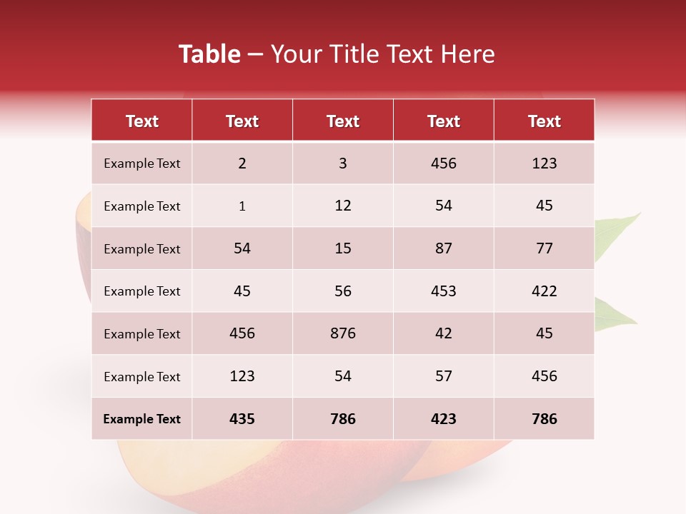 Isolated Peach Sliced PowerPoint Template
