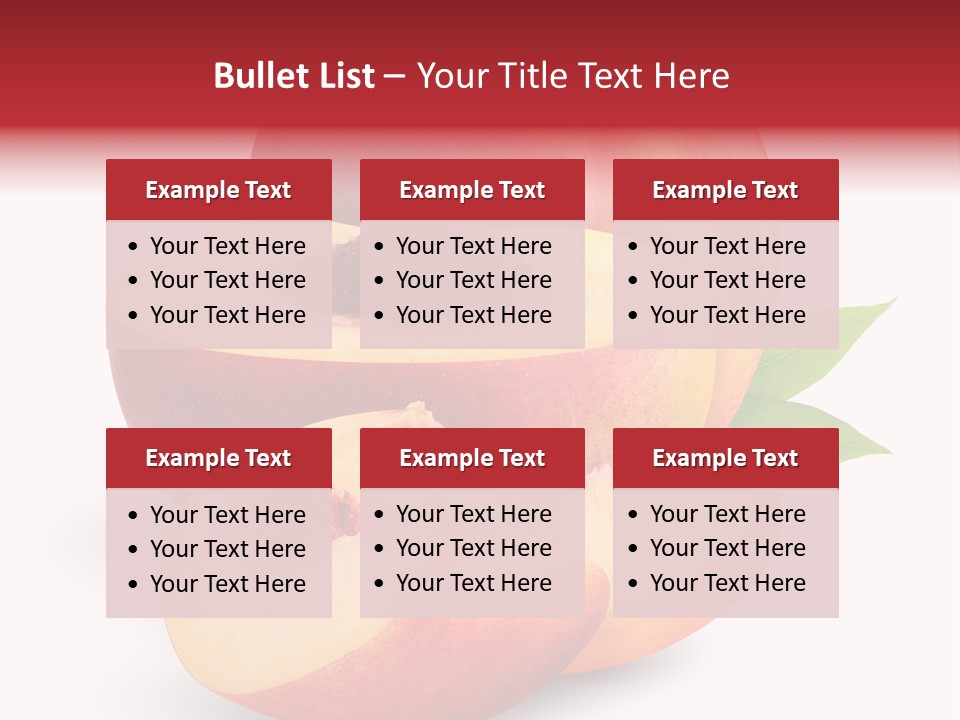Isolated Peach Sliced PowerPoint Template