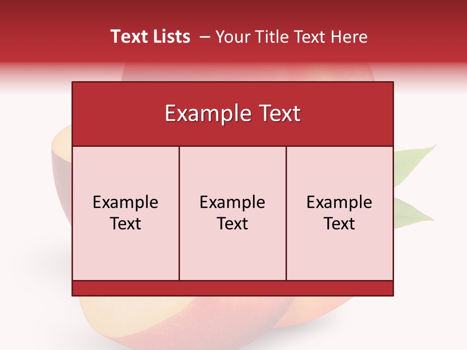 Isolated Peach Sliced PowerPoint Template