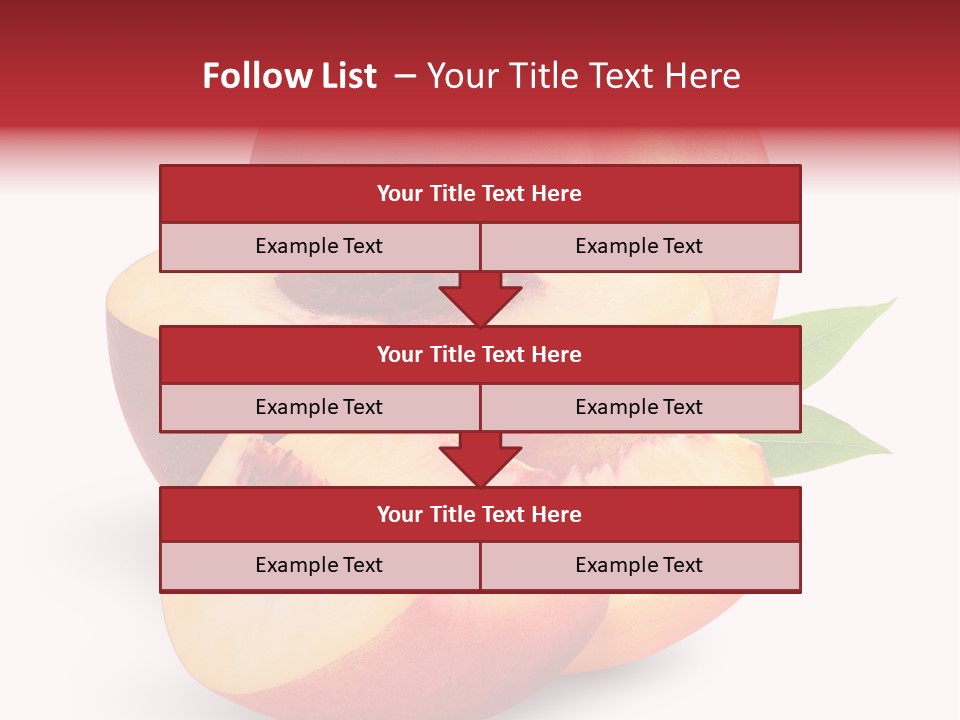 Isolated Peach Sliced PowerPoint Template