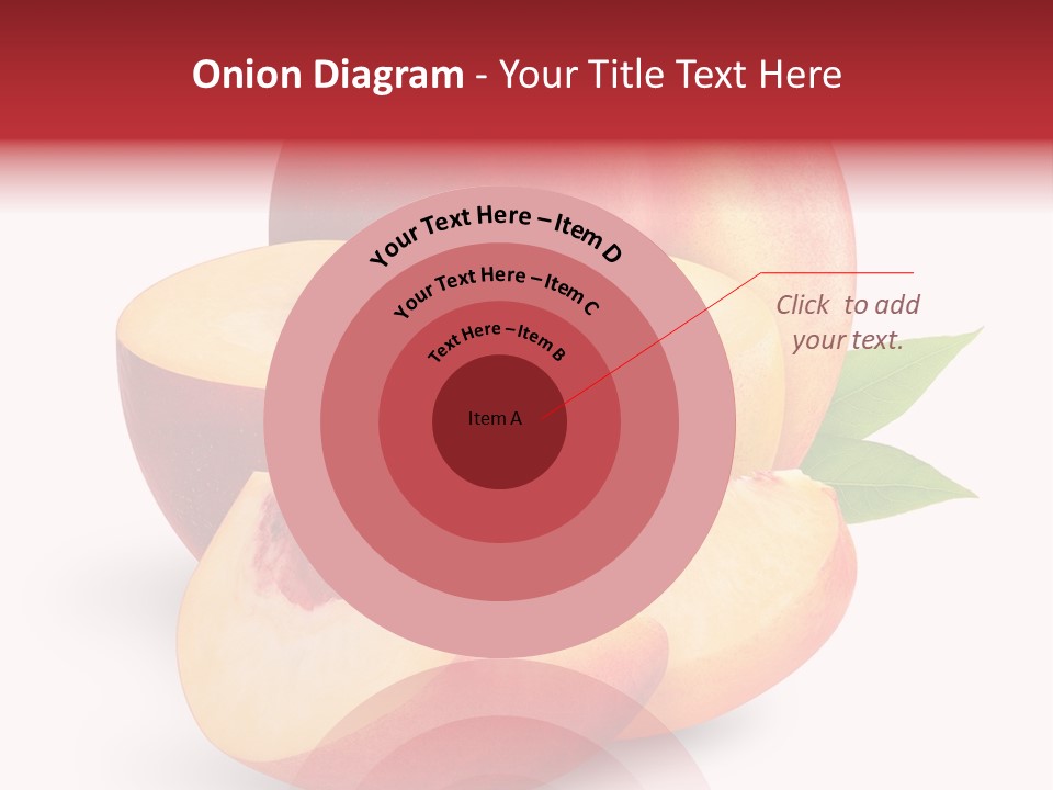 Isolated Peach Sliced PowerPoint Template