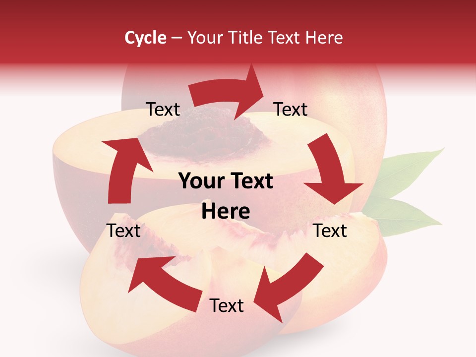 Isolated Peach Sliced PowerPoint Template