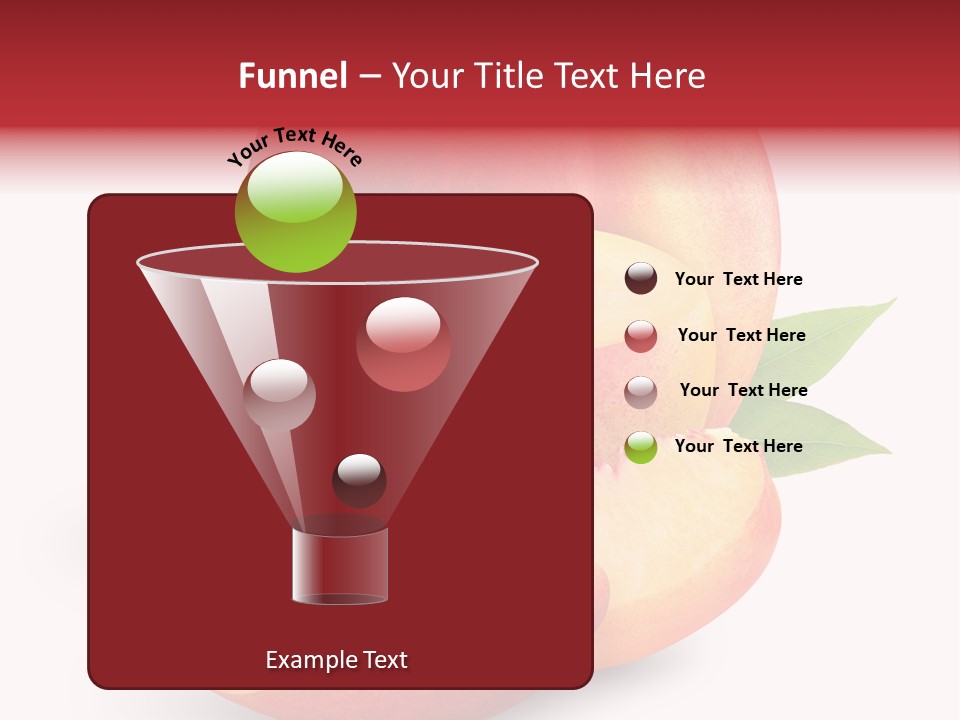 Isolated Peach Sliced PowerPoint Template