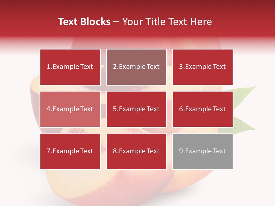 Isolated Peach Sliced PowerPoint Template