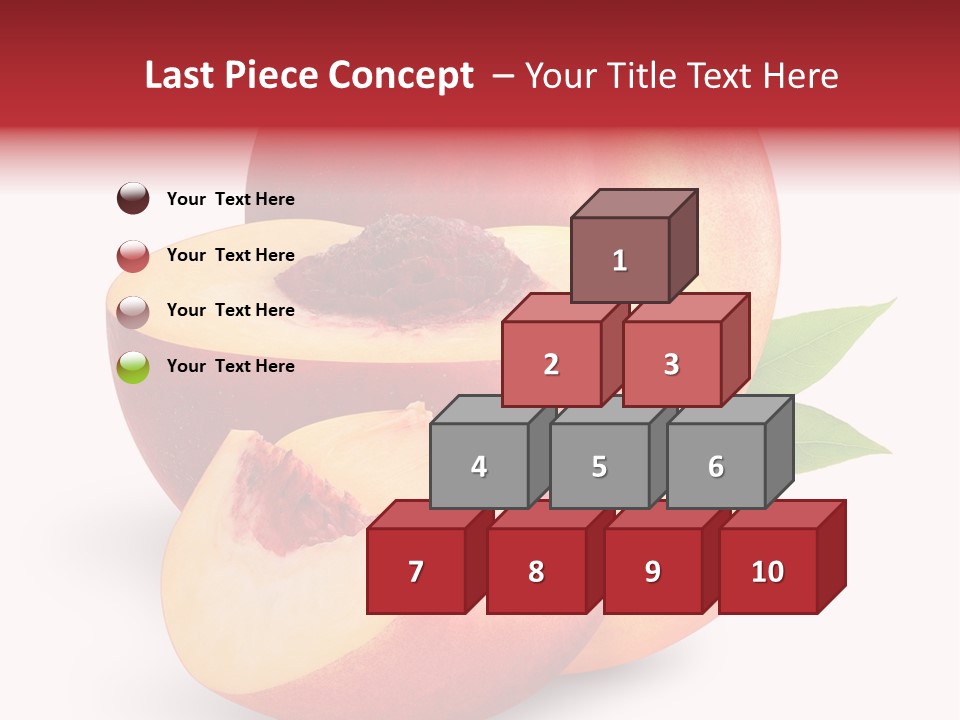 Isolated Peach Sliced PowerPoint Template