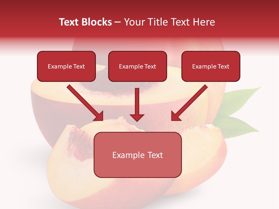 Isolated Peach Sliced PowerPoint Template