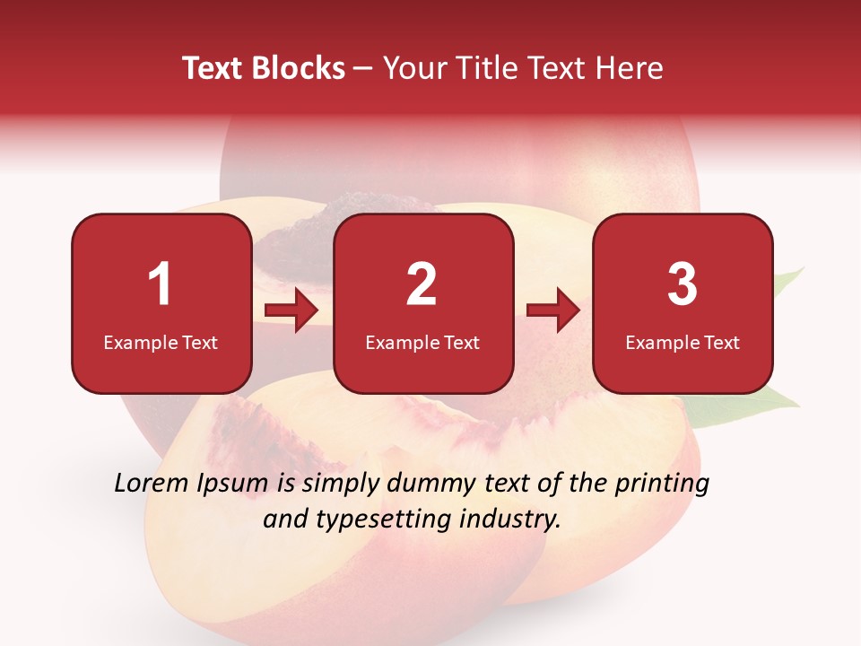 Isolated Peach Sliced PowerPoint Template