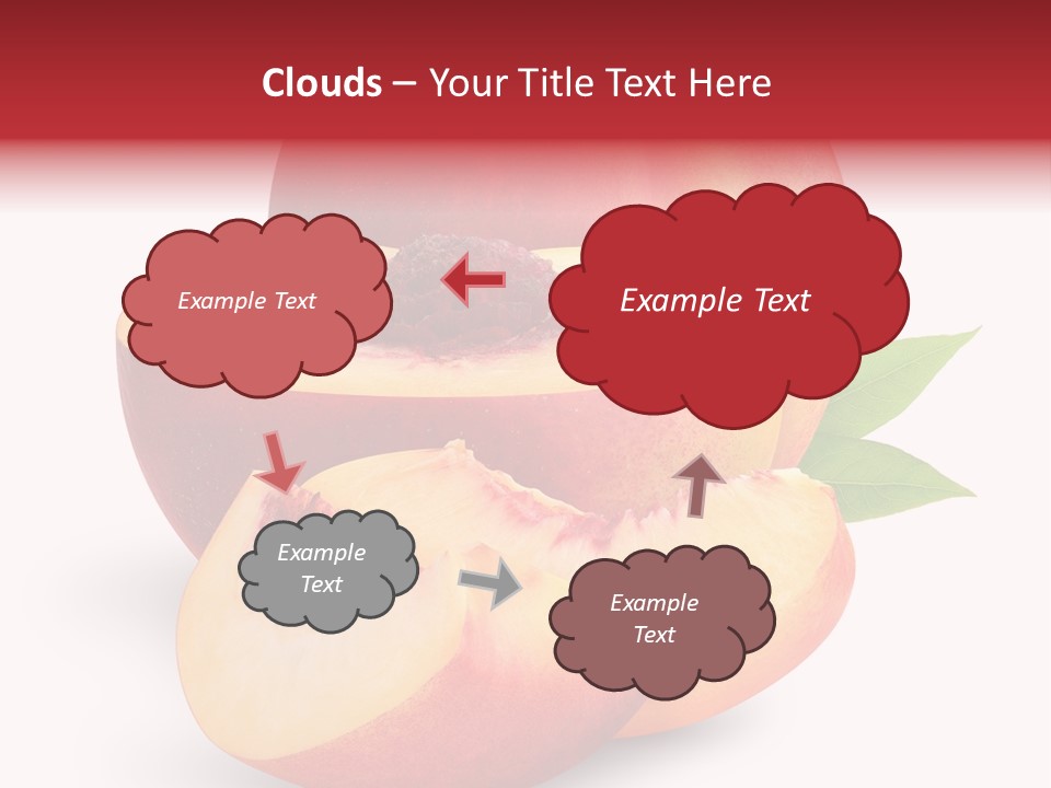 Isolated Peach Sliced PowerPoint Template