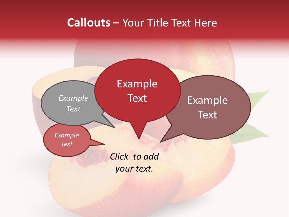 Isolated Peach Sliced PowerPoint Template