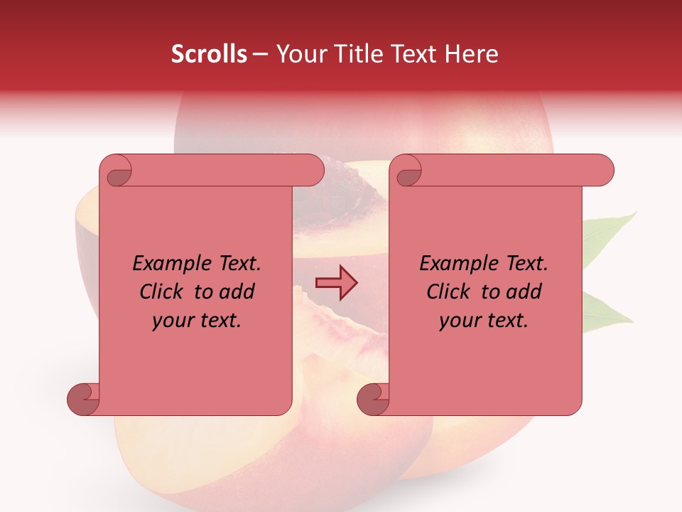 Isolated Peach Sliced PowerPoint Template
