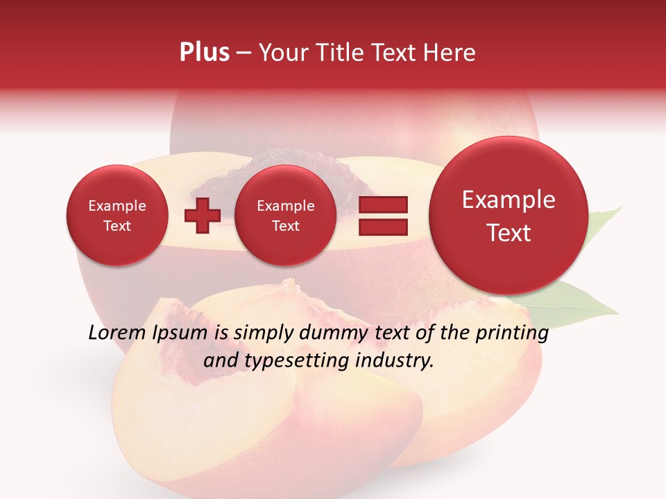 Isolated Peach Sliced PowerPoint Template