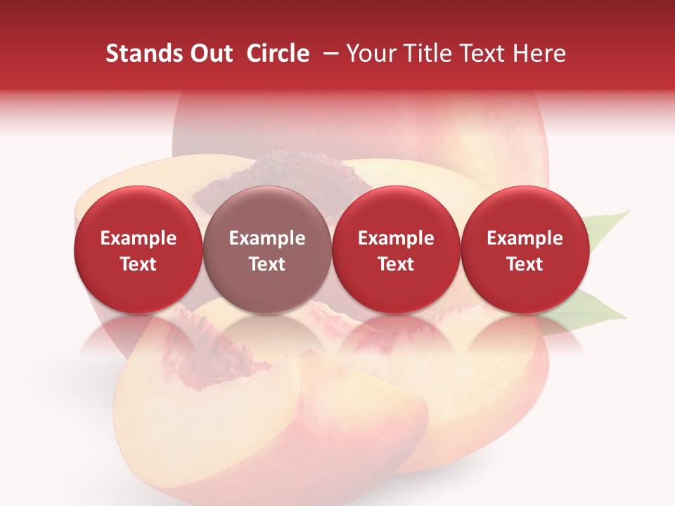 Isolated Peach Sliced PowerPoint Template