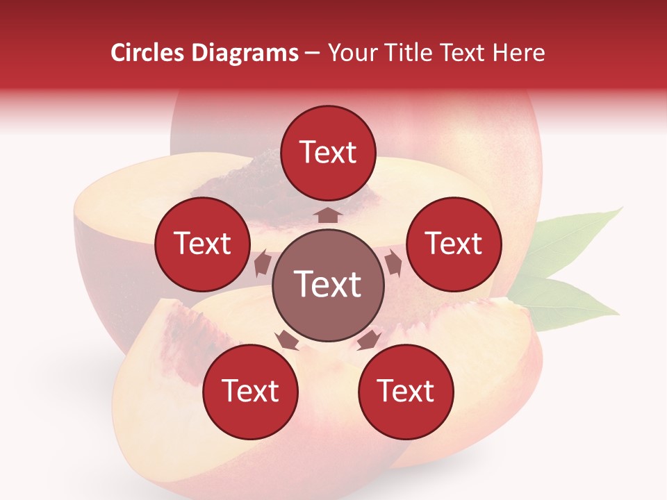 Isolated Peach Sliced PowerPoint Template