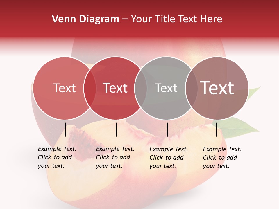 Isolated Peach Sliced PowerPoint Template