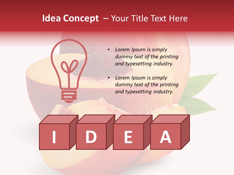 Isolated Peach Sliced PowerPoint Template