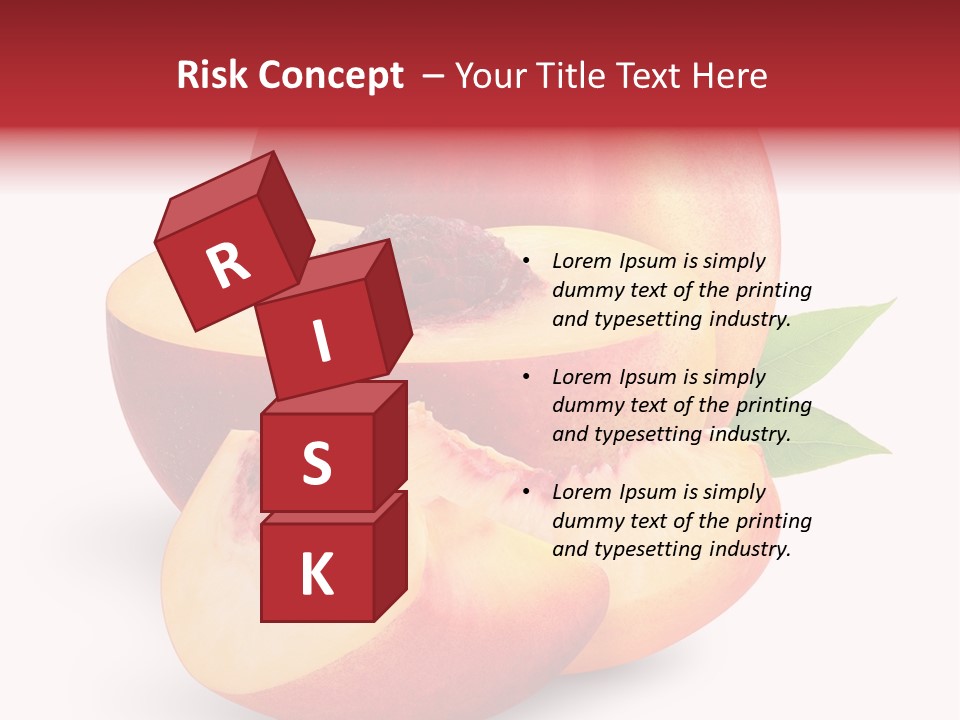 Isolated Peach Sliced PowerPoint Template