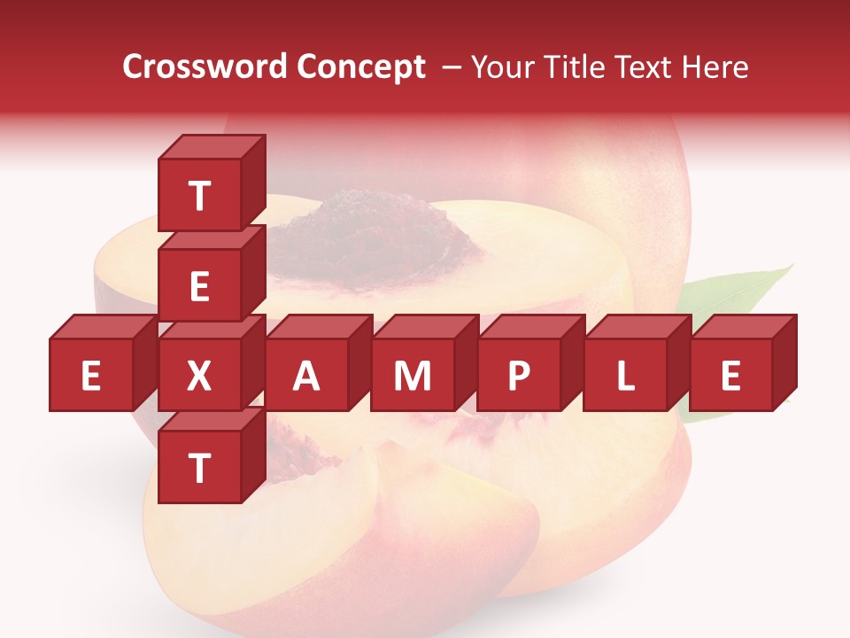 Isolated Peach Sliced PowerPoint Template