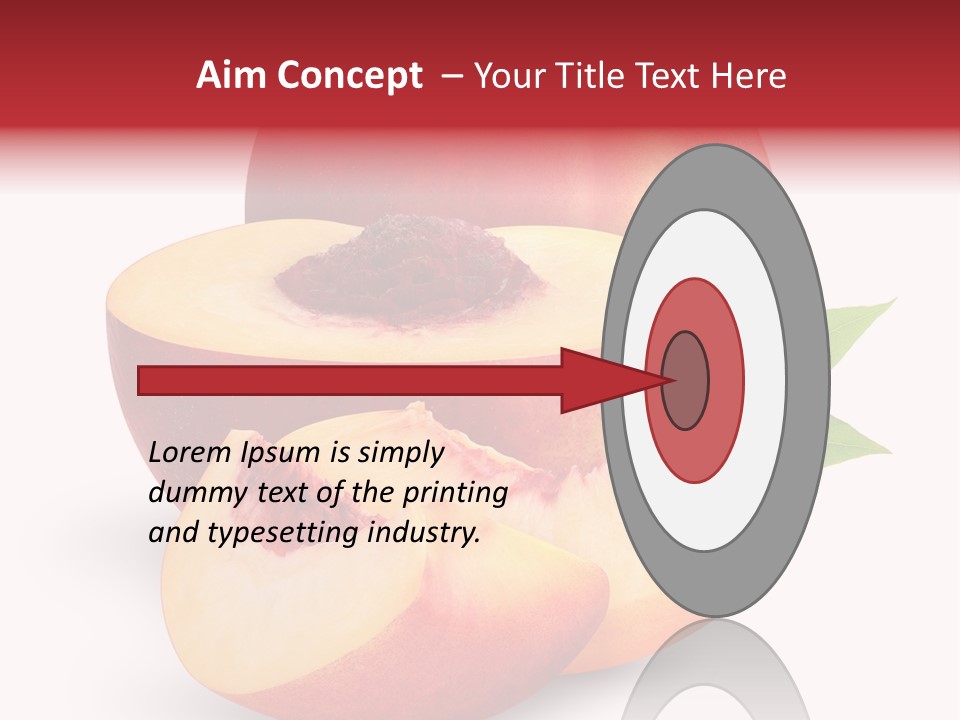 Isolated Peach Sliced PowerPoint Template