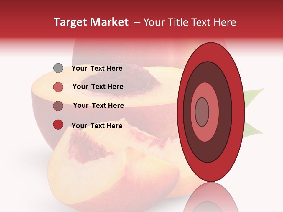Isolated Peach Sliced PowerPoint Template