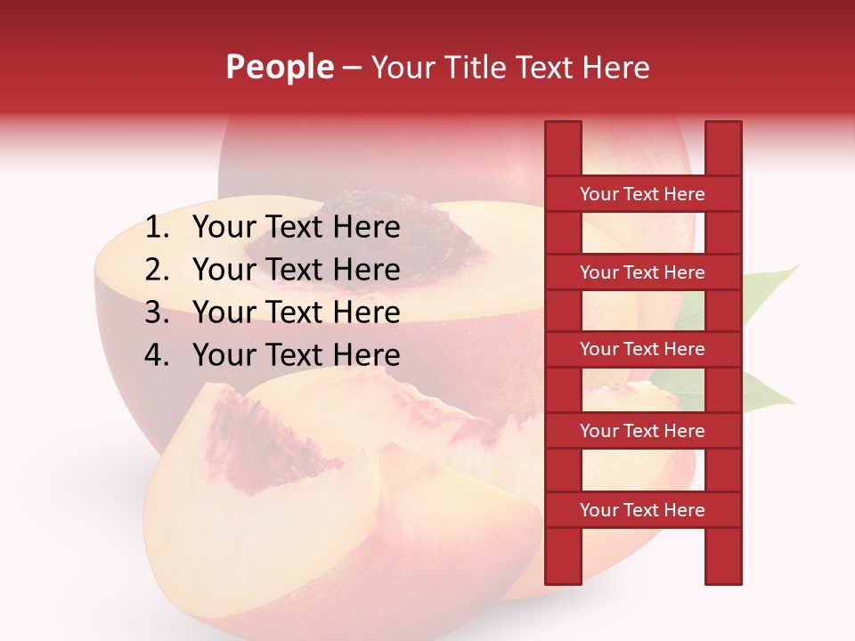 Isolated Peach Sliced PowerPoint Template