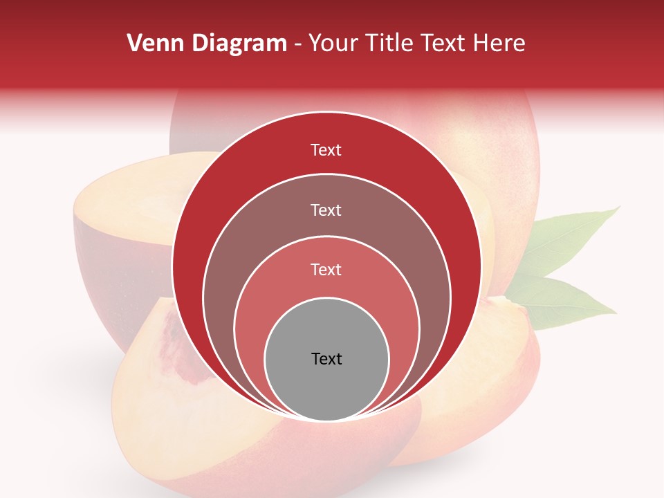 Isolated Peach Sliced PowerPoint Template