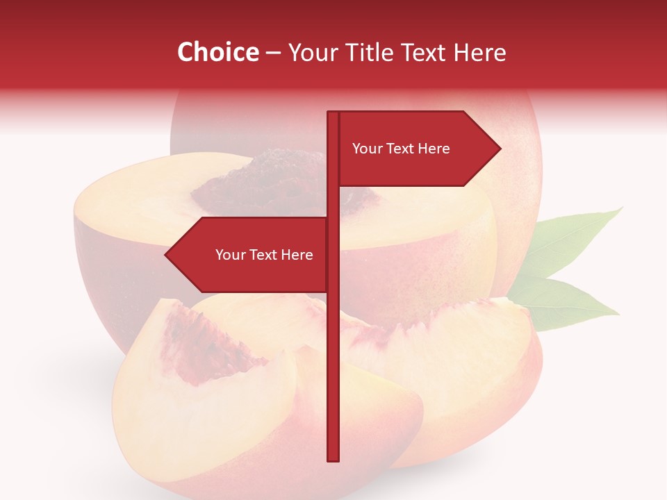 Isolated Peach Sliced PowerPoint Template
