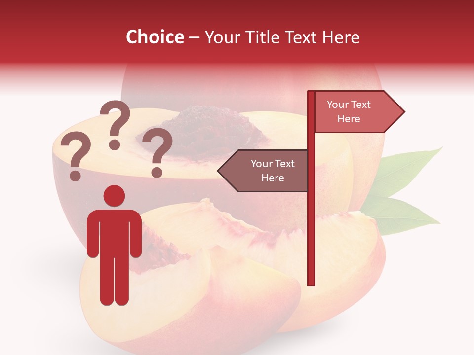 Isolated Peach Sliced PowerPoint Template