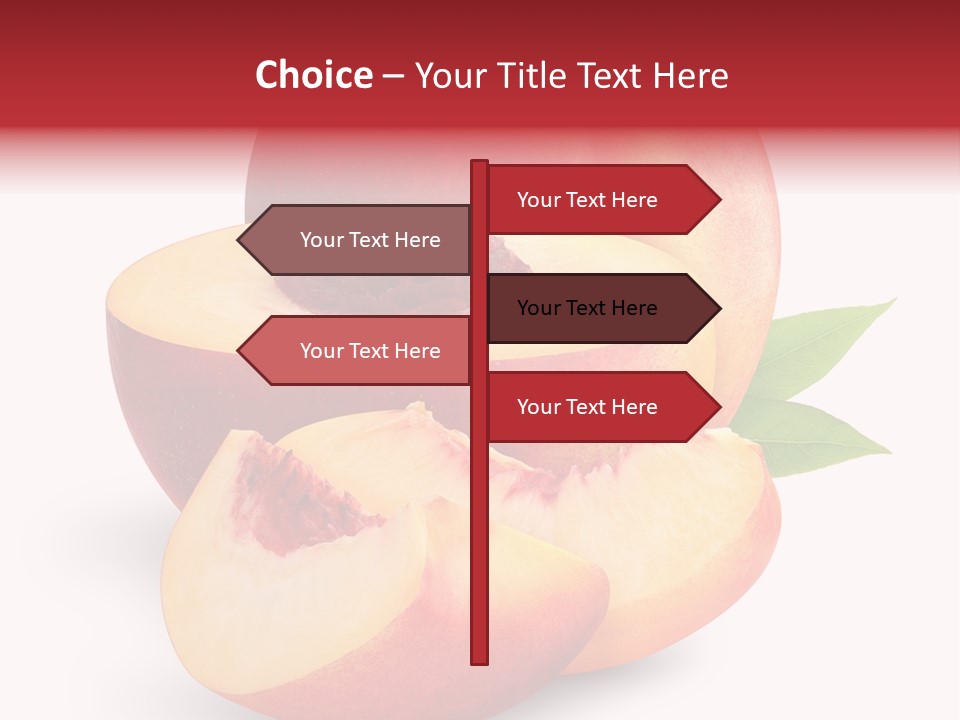 Isolated Peach Sliced PowerPoint Template