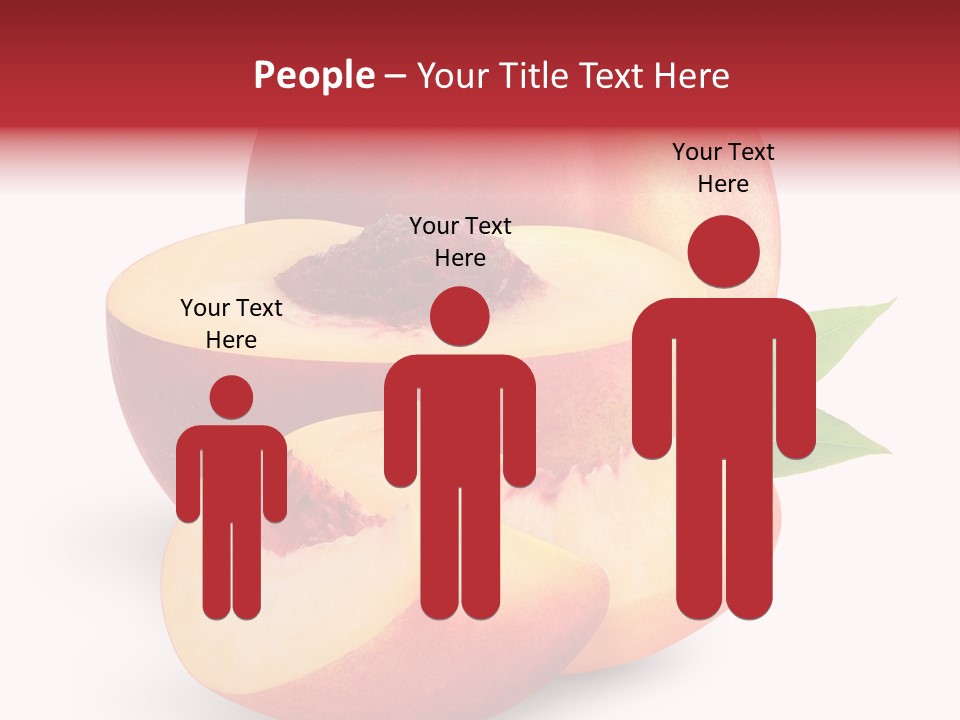 Isolated Peach Sliced PowerPoint Template