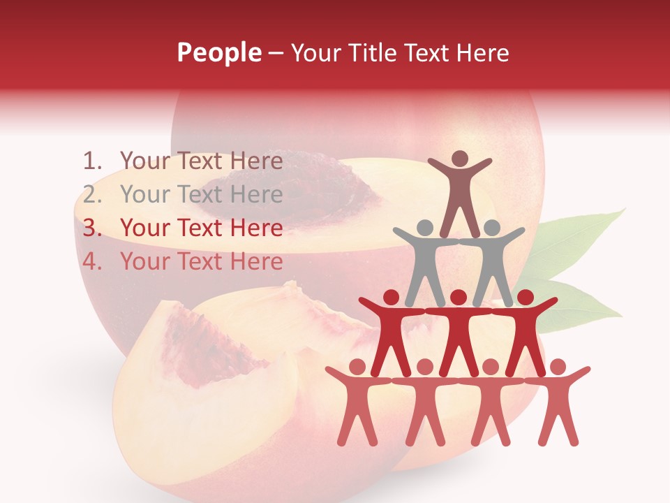 Isolated Peach Sliced PowerPoint Template